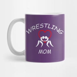 Wrestling Mom Heart Mug